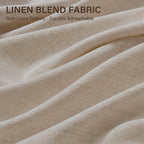TURCURNO Light Filtering Linen Curtains for Living Room Bedroom,Soft Fabric Elegant Bronze Grommet Semi Sheer Window Curtain,2 Panels,Linen,52"x102"