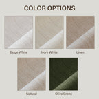 TURCURNO Light Filtering Linen Curtains for Bedroom,Soft Fabric Elegant Bronze Grommet Semi-Sheer Privacy Drapes 2 Panels,Olive Green,52"x90"