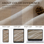 TURCURNO Light Filtering Linen Curtains for Living Room Bedroom,Soft Fabric Elegant Bronze Grommet Semi Sheer Window Curtain,2 Panels,Linen,52"x102"