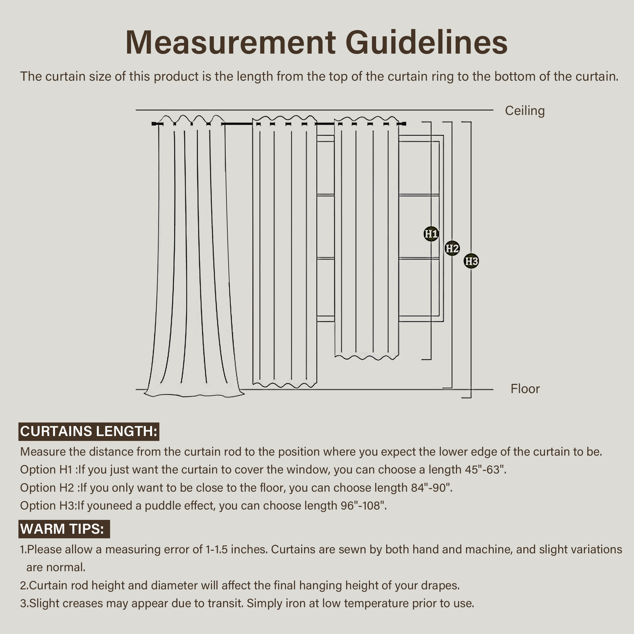 TURCURNO Light Filtering Linen Curtains - Image 10