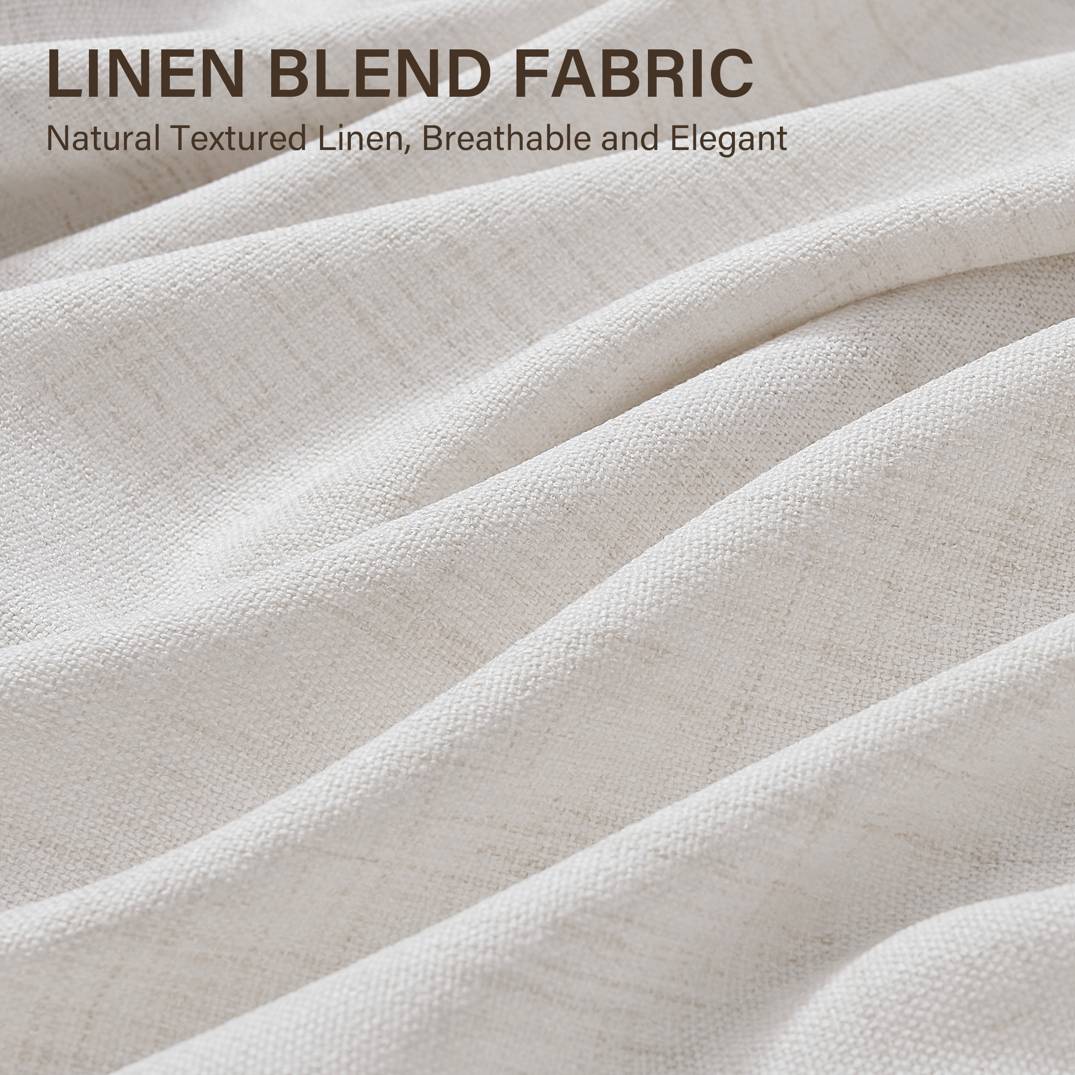 TURCURNO Light Filtering Linen Curtains - Image 8