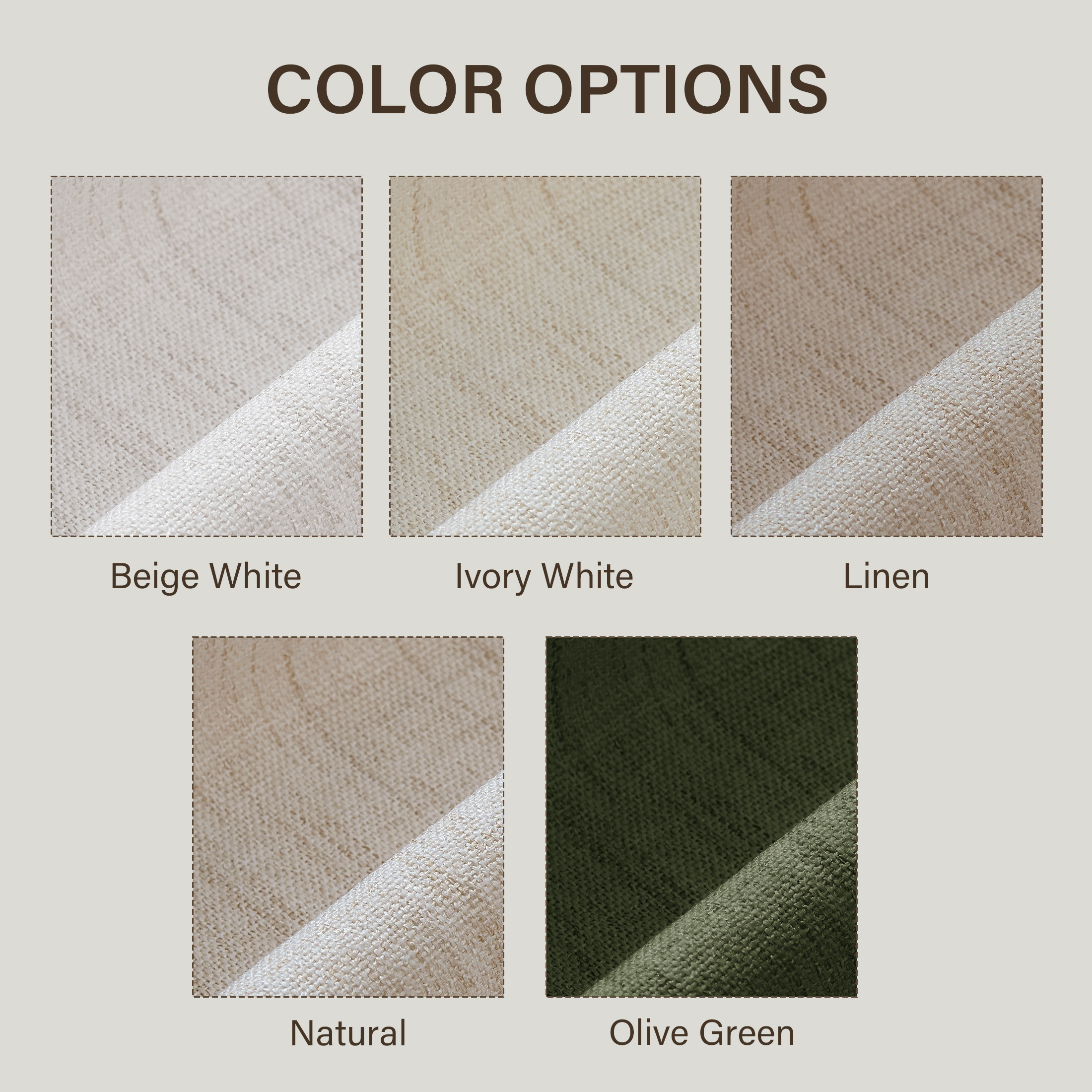TURCURNO Light Filtering Linen Curtains - Image 5