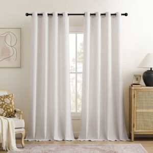 TURCURNO Light Filtering Linen Curtains